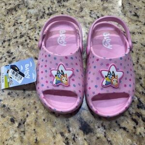 Kids Pink Bluey Star Sandals